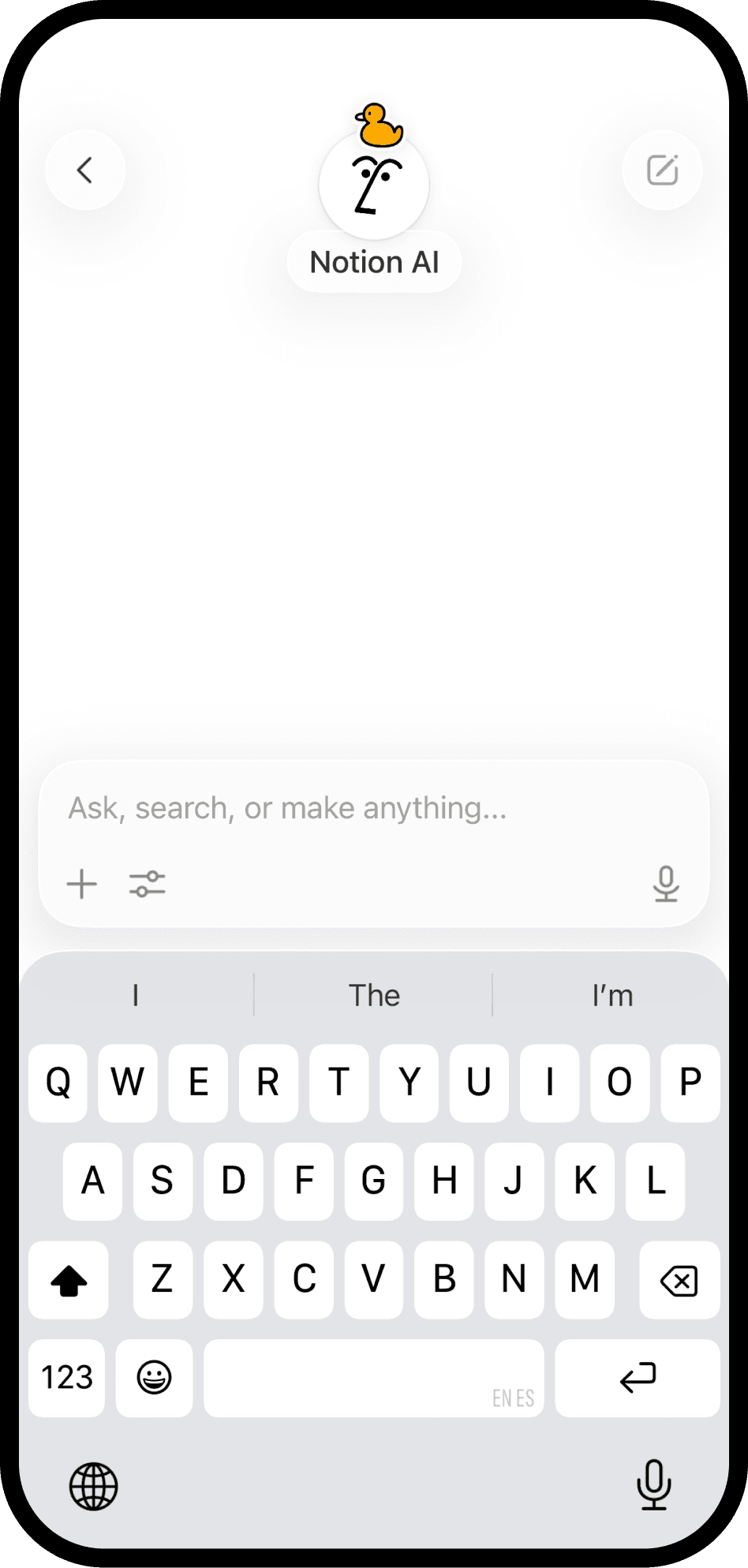Una captura de pantalla de Notion en dispositivo móvil