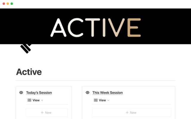 Active workout tracker